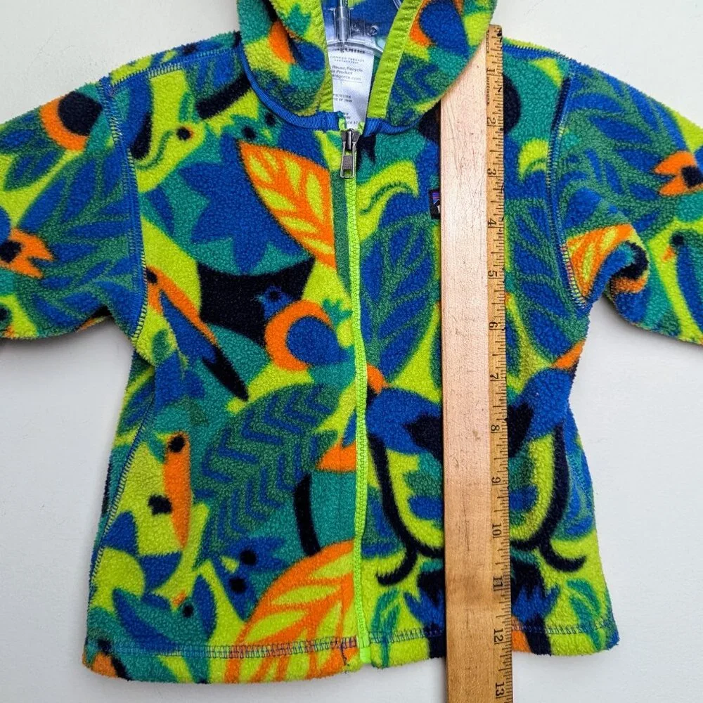 Patagonia Synchilla Fleece Jacket Full Zip Hoody Forest Birds‎ Vintage Y2K 6 Mos